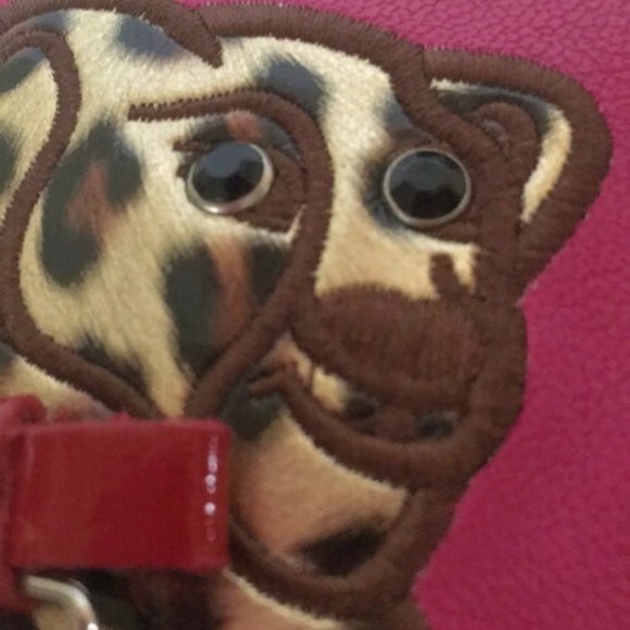 Sharif Pink Leather Coin Purse Cougar Cheetah NIB - Picture 10 of 12